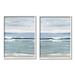 Stupell Industries A2-656-Framed Seagulls Over Beach Waves Framed On 2 Pieces by Sally Swatland Print in Blue/Brown | Wayfair a2-656_wfr_2pc_11x14