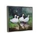 August Grove® White Ducks Landscape Framed On Canvas by Ziwei Li Print Canvas | 17 H x 21 W x 1.7 D in | Wayfair 271BF1ED149A4BF8B57D088342700A48