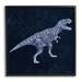 Stupell Industries Blue T-Rex Skeleton Wood in Blue/Brown | 17 H x 17 W x 1.5 D in | Wayfair az-703_fr_17x17