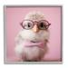 Stupell Industries Bird w/ Pink Bowtie Wood in Brown/Pink | 12 H x 12 W x 1.5 D in | Wayfair az-722_gff_12x12