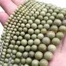 Agata di Alashan naturale grigio verde pietra rotonda perline distanziatrici allentate per la