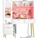 Wrought Studio™ Jozlin Vanity Wood/Metal in White | 61 H x 48 W x 15.7 D in | Wayfair 086EFC1C9E404F80A8311CC61642FD0C