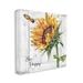 August Grove® Bee Happy Rustic Sunflower On Canvas by Levison Design Print Canvas in White | 36 H x 36 W x 1.5 D in | Wayfair