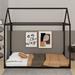 Isabelle & Max™ Burlwood Metal Canopy Bed Metal in Black | 39 H x 61.8 W x 86.6 D in | Wayfair D23018BABBAE436DA11BD4A53581675A