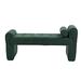 Ebern Designs Gabouray Boucle Bench Solid + Manufactured Wood/Wood/Upholstered in Green | 23.63 H x 49.02 W x 15.94 D in | Wayfair