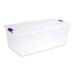 Sterilite Clear View Storage Container Tote w/Latching Lid Plastic in Indigo/White | 4,110 Quart | Wayfair 17641704