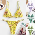 Brazilian Bandeau Push-Up Swimwear Bikini Women Swimsuit Set Beachwear Outing Beachwear Female