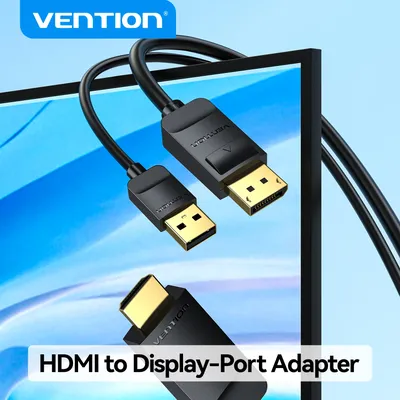 Vention HDMI to Display Port 4K 60Hz HDMI to DP Cable for PC Laptop HDTV Monitor Projector Video Audio Cable HDMI to DisplayPort