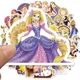 Autocollants de dessin animé Disney pour filles décalcomanies de film Rapunzel jouets de