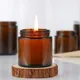 Candle Holders Aluminum Cap Candle Cup Candlestick Candle Cup Brown Glass Jar Wedding Decoration