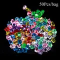 50PCS Colorful 1.4*1.1cm Aquarium Acrylic Stones Crystal Ice Cubes Decor Vase Filler Pebble Fish