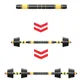 Barbell Connector Dumbbell Extension Bar Handle Screw Thread Dumbbell Bar With Spinlock Fixed