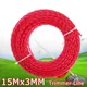 15m*3mm Grass Trimmer Line Grass Cut Strimmer Line Round Nylon Cord Wire String For Grass Trimmer