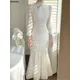 Robe sirène vintage élégante pour femme robe de soirée robe de broderie vêtements de fête