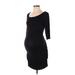 Maternal America Casual Dress - Bodycon: Black Dresses - Women's Size X-Small Maternity