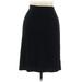 AK Anne Klein Casual A-Line Skirt Knee Length: Black Print Bottoms - Women's Size Large