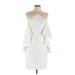 Alexia Admor Cocktail Dress - Mini Halter 3/4 sleeves: Ivory Print Dresses - Women's Size 10