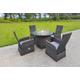 Reclining Chair Gas Fire Pit Round Table | Wowcher