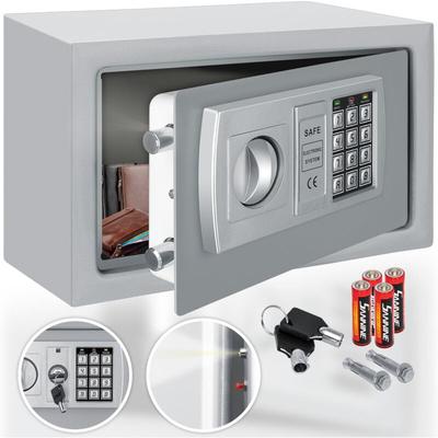 Tresor Safe Elektronik-Zahlenschloss 31x20x20cm LED-Anzeige Stahlbolzen Silber - Kesser Image