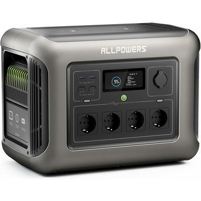 R1500 Tragbare Powerstation, 1152Wh LiFePO4 Batterie mit 1800W (3000W Spitze) ac Ausgang