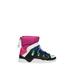 Ankle Boot Leather Black Fuchsia