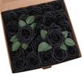 25 pièces de roses rouges fleurs artificielles roses rouge foncé en mousse au toucher réel fausses roses en vrac avec tige bricolage fleurs artisanales pour mariage bouquets de mariée pièce maîtresse