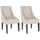 Lot de 2 Bois de bouleau Chaises de salle à manger en Beige