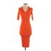 Vero Moda Casual Dress - Sweater Dress: Orange Dresses - Women's Size Small