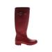 Hunter Rain Boots: Burgundy Solid Shoes - Women's Size 5 - Round Toe