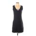 Horny Toad Casual Dress - Mini Scoop Neck Sleeveless: Black Solid Dresses - Women's Size Small