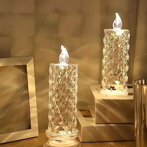 Kerze Schnurlos Modusumschaltung Weihnachten Knopf Batteriebetrieben 1 Stück Image