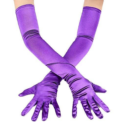Mode erwachsene Frauen Satinhandschuhe lange sexy Fäustlinge Abendparty elegante Hochzeitskleidhandschuhe