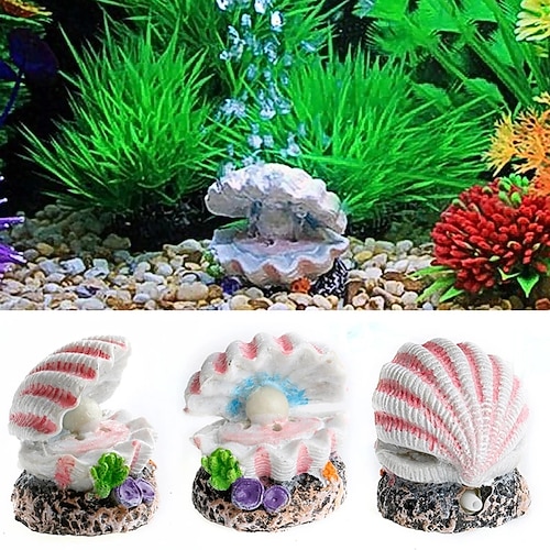 Harz Perlenschale Luftblase Stein Aquarium Dekoration Aquarium Dekor Luftstein Sauerstoffpumpe Luftpumpe Sprudler Ornament Image
