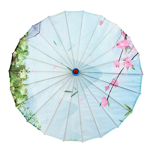 Seidenstoffschirm (33 Zoll Pfingstrose) - Chinesischer Japanischer Stil Papier Regenschirm - Für Hochzeiten und persönlichen Sonnenschutz Asdf Valentinstagsgeschenk Image