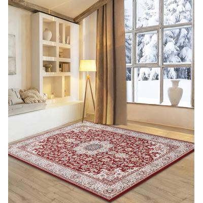 Wollteppich MY HOME "Oriental D1", rot, B:50cm H:10mm L:80cm, Schurwolle, Teppiche, reine Wolle, Orient-Optik, Wohnzimmer Image
