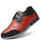 Men's Oxfords Dress Shoes Plus Size Comfort Shoes Business Casual Office Career PU Lace-up Black Red Blue Spring Fall