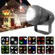 Christmas Window Projector Lights Outdoor Indoor 2-in-1 Moving Patterns LED Party Stage Light Rotating Xmas Pattern Outdoor Holiday Lighting Garden Decoration