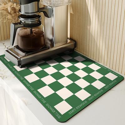 Coffee Mat, Coffee Maker Mat for Countertops, Absorbent Dish Drying Mat for Kitchen Counter, Under Coffee Maker Coffee Machine Coffee Pot Espresso Machine Dish Rack