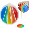 Silicone Split Cups 4 Pcs Thickened And Durable Resin Mixing Cups Fluid Art Acrylic Paint Pouring Drawing Resin Pouring DIY Make Resin Art Drawings With 2-5 Channels Divider Paint Pouring Supplies