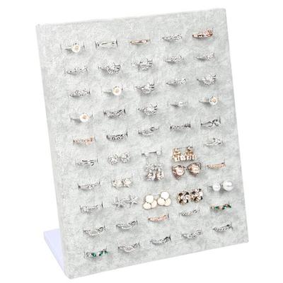 Velvet Display Case Jewelry Ring Displays Stand Board Holder Storage Box Plate Organizer