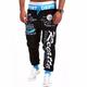 Men's Sweatpants Joggers Trousers Jogging Pants Elastic Waist Letter Graphic Prints Sports Outdoor Daily Wear Casual Hip Hop Gray-blue Black Blue