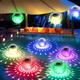Solar LED Pool Lights Floating Pool Lights with RGB Color Changing Waterproof Pool Lights for Outdoor Lighting Garden Backyard Lawn Path Wedding Party Pool Decoration 1/2Pcs
