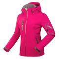 Women's Hiking Softshell Jacket Waterproof Hiking Jacket Rain Jacket Fleece Softshell Winter Outdoor Thermal Warm Waterproof Breathable Lightweight Outerwear Windbreaker Raincoat Full Length Visible