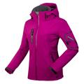 Women's Hiking Softshell Jacket Waterproof Hiking Jacket Rain Jacket Fleece Softshell Winter Outdoor Thermal Warm Waterproof Breathable Lightweight Outerwear Windbreaker Raincoat Full Length Visible