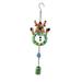 VerPetridure Creative Metal Wrought Iron Wind Chimes ornaments Christmas Series Glass Painted Spray Paint Creative Metal Iron Wind Chime Pendant Christmas Series Glass Color Painting And Painting