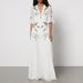 Maddie Embellished Chiffon Maxi Dress - White - Hope & Ivy Dresses