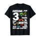Kinder Awesome For 3 Years Old 3th Birthday Party Farm Traktor T-Shirt