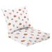 Outdoor Deep Seat Cushion Set 24 x 24 Fall Geometric Pumpkins Leaves Mushrooms Berries Seamless Pattern Deep Seat Back Cushion Fade Resistant Lounge Chair Sofa Cushion Patio Furniture Cushion