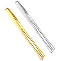 2 Pcs Kitchen Tongs Kitchen Barbecue Clips Stainless Steel Food Tongs BBQ Tongs 304 Stainless Steel