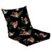 Outdoor Deep Seat Cushion Set 24 x 24 Seamless autumn pattern mushrooms fern berries Deep Seat Back Cushion Fade Resistant Lounge Chair Sofa Cushion Patio Furniture Cushion